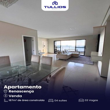 Apartamento à venda no Renascença – Espaço, conforto e uma vista que inspira! Apartamento à venda no Renascença – Espaço, conforto e uma vista que inspira!