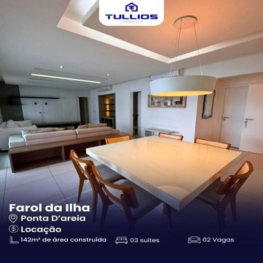 Apartamento para locação no Farol da Ilha – Vista para a lagoa e puro conforto!
