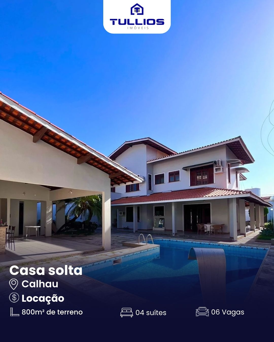 Casa de Alto Padrão para Locação – Calhau