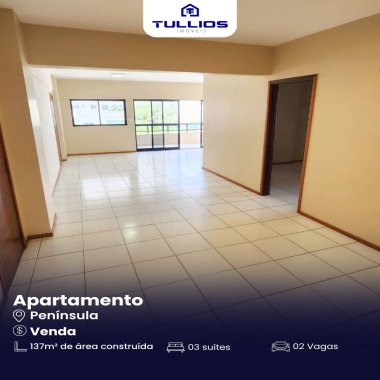 EXCELENTE APARTAMENTO À VENDA NA PENÍNSULA